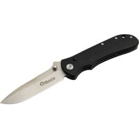 Maserin M42002G10N - 80mm Stainless Steel Sports Knife (Black Handle with Studs)