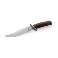 Maserin 'Siberiano' recurve blade, 440mm stainless steel blade,Santos mahogony wooden handle