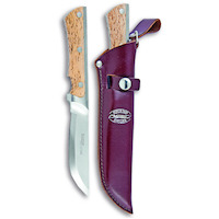 Marttiini MA350015  - 11cm Carbon Steel Full Tang Knife (Curly Birch Handle)