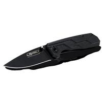 Marttiini MA970110 - 8cm Carbon Steel B440 Folding Knife (Black G10 Handle)