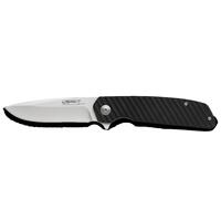 Marttiini MA970220 - 7.5cm Stainless Steel MEF Folding Knife (Black G10 Handle)