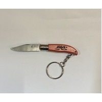 MAM_2000-RED - 45mm Stainless Steel Iberica Pocket Knife with Keyring (Red Beech Hardwood Handle)