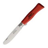 MAM_2004-RED - 75mm Stainless Steel Round Tip Pocket Knife - (Red Handle)
