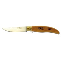 MAM_2011 - 75mm Stainless Steel Iberica Pocket Knife with Blade Lock (Beech Hardwood Handle)