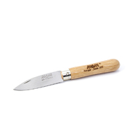 MAM_2025 - 61mm Stainless Steel Small Pocket Knife with Tip (Beech Hardwood Handle)