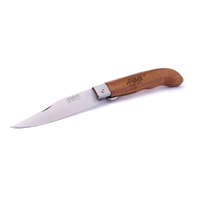 MAM_2046 - 75mm Stainless Steel Sportive Pocket Knife with Blade Lock (Beech Hardwood Handle)