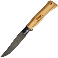 MAM_2211 - 90mm Black Titanium Douro Pocket Knife with Blade Lock (Beech Hardwood Handle)
