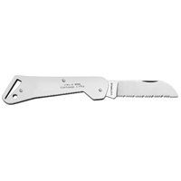 Maserin MB913 - 7.5cm Stainless Seel Boaties Folding Knife with Shackle Key (Stainless Steel Handle)