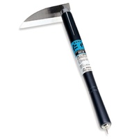 Nisaku 105 - 115mm Stainless Steel Bent Neck Nejiri Sickle (300mm Black Laquered Wood Handle)