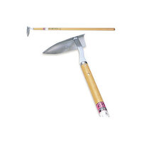 Nisaku 1012  - 1012mm Stainless Steel Triangular Hoe (Wood Handle)