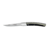 Robert David RDT0211PDC - 11cm Stainless Steel Thiers Folding Knife (Solid Tip of Horn Bolster Handle)