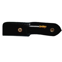 Joseph Rodgers S1P56 - Black Leather Belt Sheath with Brass Handled Mini Steel