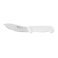 Victory Knives S2-220113 - 2.5mm x 13cm Stainless Steel Sheep Skinning Knife with S2 Leather Sheath (White Plastic Handle)