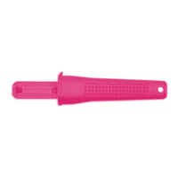 Victory Knives S8 - Pink Plastic Sheath With 2mm x 10cm Stainless Steel Steak/Paring/Rabbiters Knife (Pink Progrip Handle)