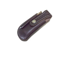 Tawonga and Taurus TDP102 Leather pouch with steel, dark brown