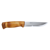 Helle Taiga - 126mm Triple Laminated Stainless Steel Knife (Birch Handle with Leather Sheath)
