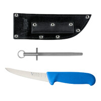 Victory Knives V372112200B-S1R - Hunter Boning Knife Set (Blue Progrip Handle)