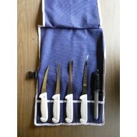 Victory Knives VICFIS1 - Knife Roll For Inland/Coastal Fishing (White Plastic Handles)