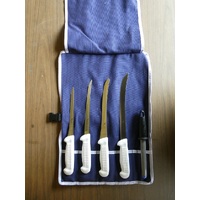 Victory Knives VICFIS2 - Knife Roll For Offshore/Large Fish (White Plastic Handles)
